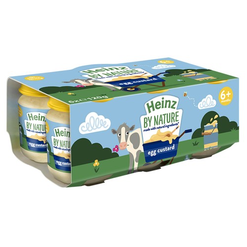 Heinz By Nature Jar- Egg custard 6x120g
