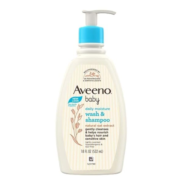 Aveeno Baby Daily Moisture Wash & Shampoo 532ml