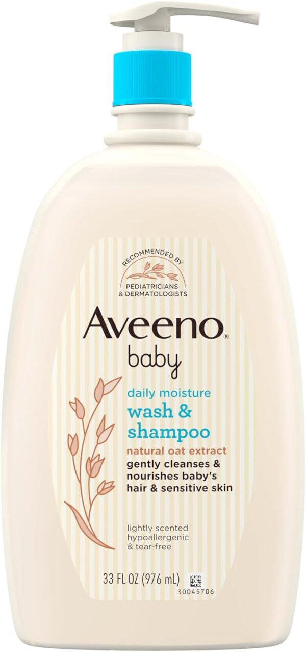 Aveeno Baby Daily Moisture Wash & Shampoo 976ml