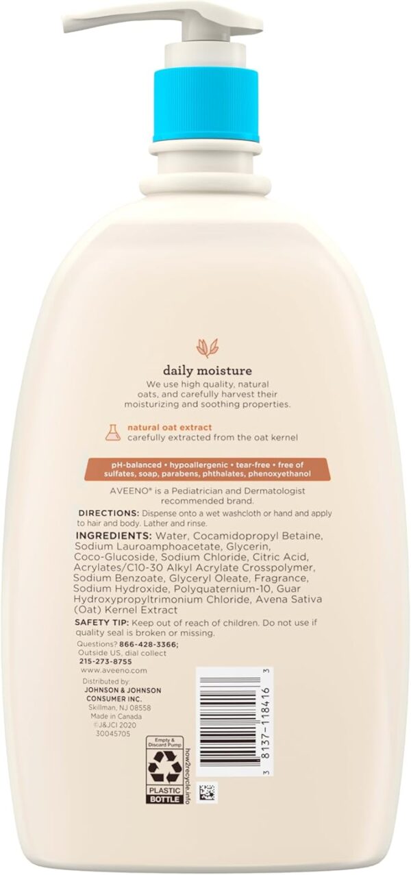 Aveeno Baby Daily Moisture Wash & Shampoo 976ml