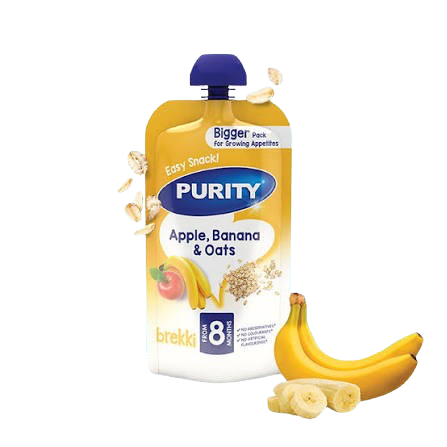 Purity pouches - Apple Banana & oat (8m)