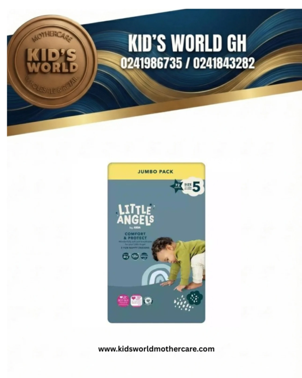 LITTLE ANGELS by ASDA Size 5 - 72 Nappies (11-16kg)