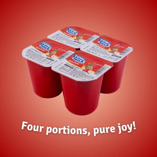 Tom milk Tutti Frutti Flavoured Yoghurt 4x125g