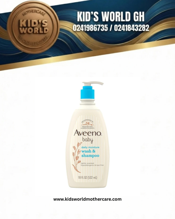 Aveeno Baby Daily Moisture Wash & Shampoo 532ml