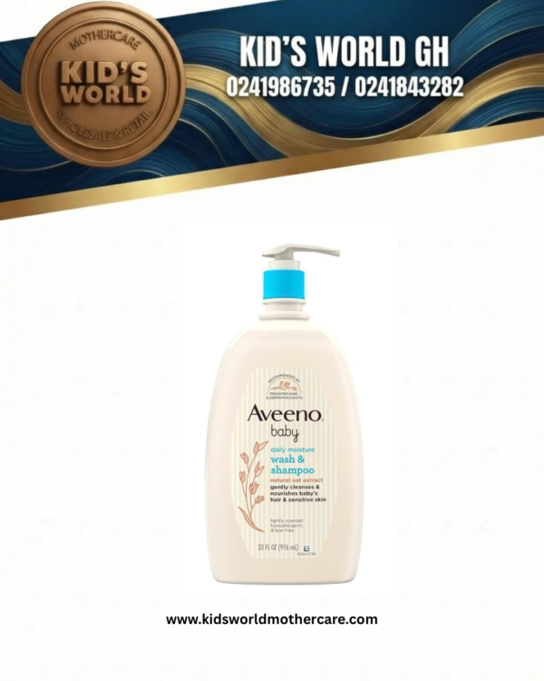 Aveeno Baby Daily Moisture Wash & Shampoo 976ml