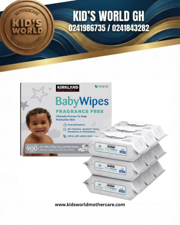 www.kidsworldmothercare.com Kirkland signature Baby Wipes Unscented - Box 9x100pcs