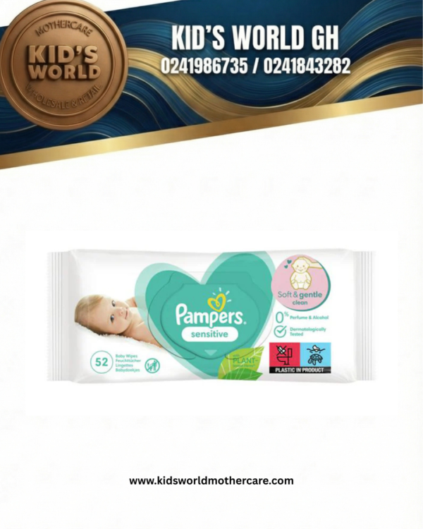 Pampers sensitive UK wipes 1 pack (52pcs)