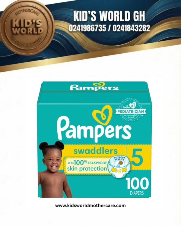 Pampers Swaddlers Diapers, Size S5 (20-37 lbs), 100count