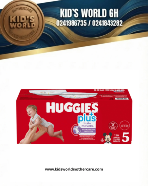 Huggies Little Movers Plus Diapers, Sizes 5 , 144 Count (27+ lb/12+ kg)