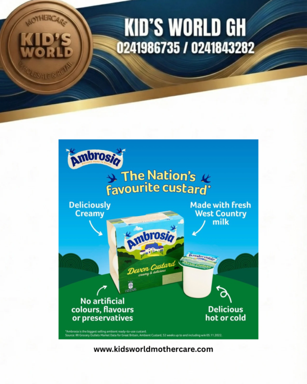 Ambrosia Devon custard - 4x120g