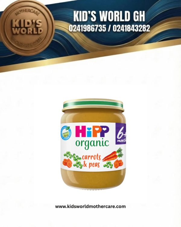 Hipp organic Jar- Carrots & Peas 125g