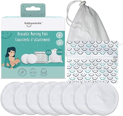 Babyworks reusable nursing pads (8pcs)