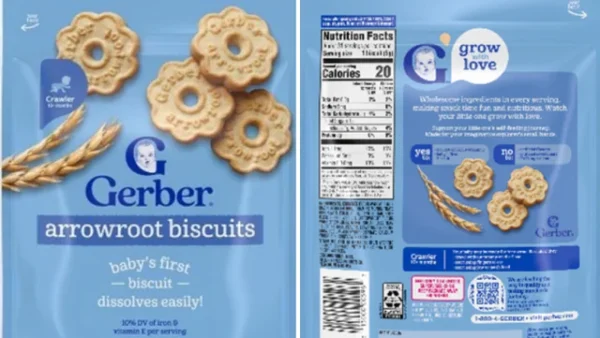 Gerber arrowroot biscuits