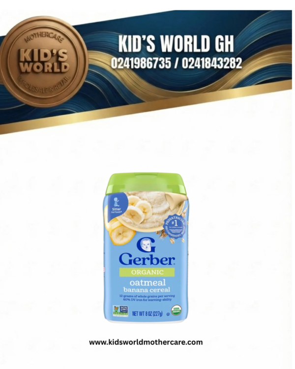 Gerber organic oatmeal banana cereal