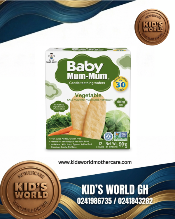 Baby Mum-Mum Teething Waffers - kale, carrot, cabbage, and spinach