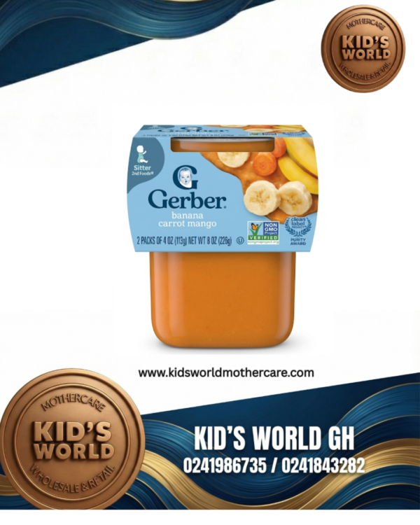 Gerber Baby Puree-  Banana, Carrot & Mango
