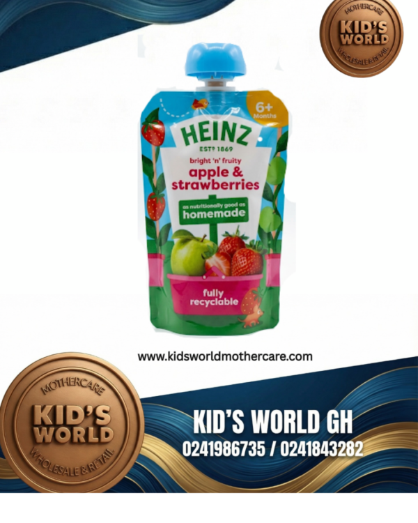 Heinz Apple & Strawberry Fruit Puree Pouch (100g)