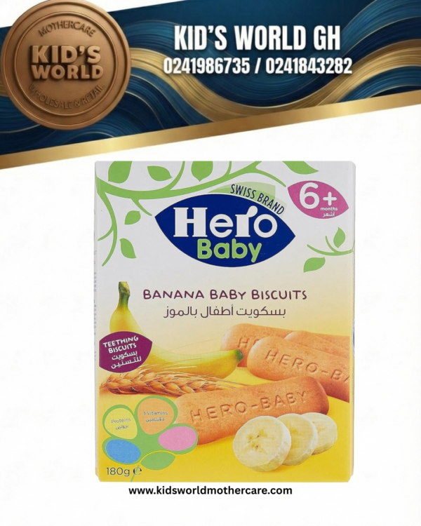 Hero Baby Banana Baby Biscuits (6 Months+)