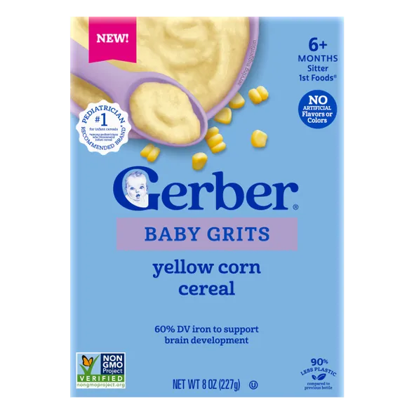 Gerber Yellow Corn Grits Baby Cereal (6+ Months)