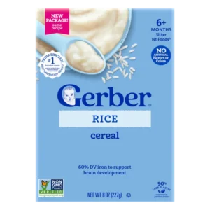 Gerber Single Grain Rice Baby Cereal (1st Foods / Supported Sitter)