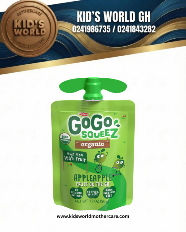 3 GoGo SqueeZ Organic Apple Apple Pouches