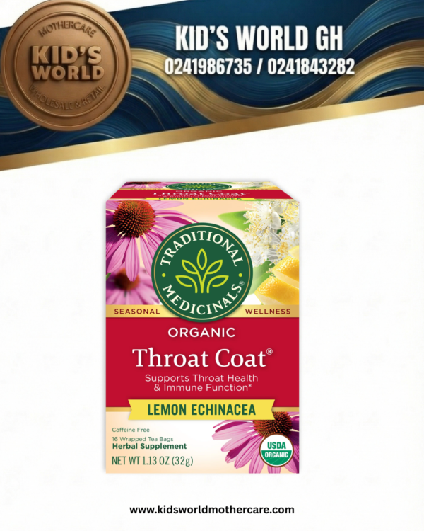 Traditional Medicinals Organic Throat Coat Herbal Tea — Lemon Echinacea